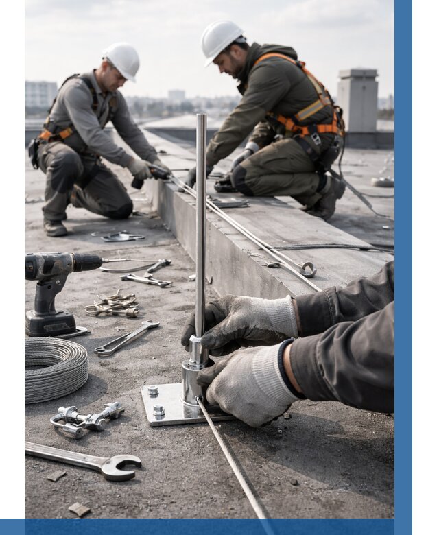 Монтаж молниезащиты на кровле в Дубне цена от 25523 р. | ВЫСОТНИК-Дбн