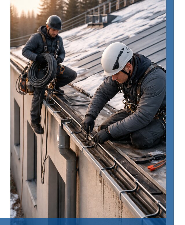 Монтаж греющего кабеля на кровле в Дубне от 459 р. | ВЫСОТНИК-Дбн