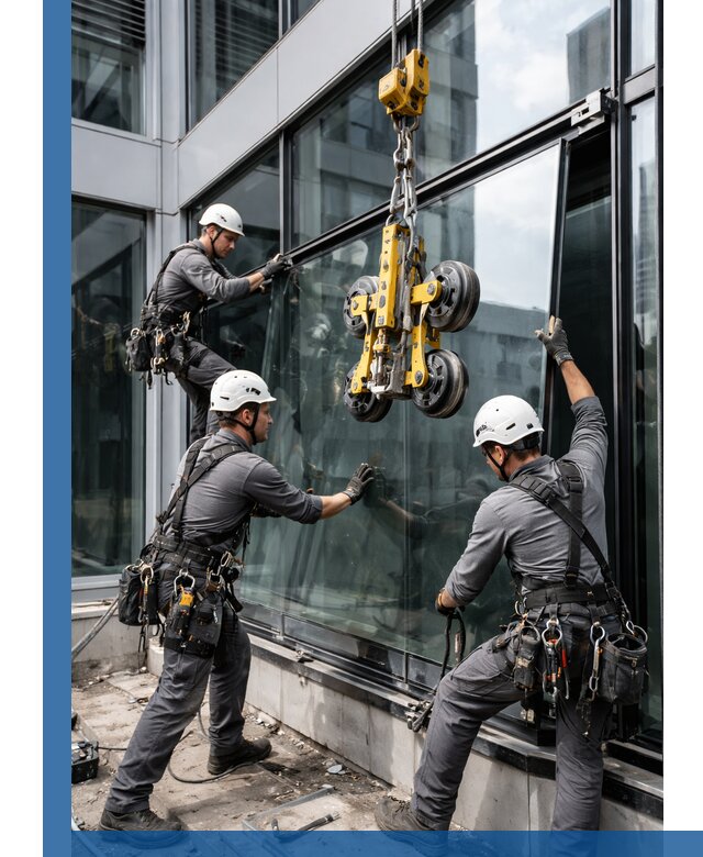 Структурное остекление фасадов в Дубне монтаж и обслуживание