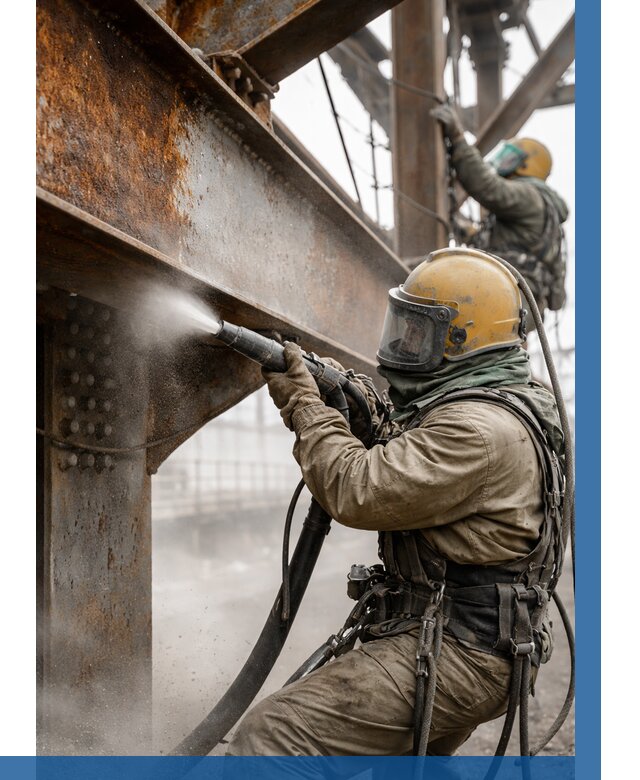 Пескоструйная очистка металлоконструкций в Дубне по 613 р.  ВЫСОТНИК-Дбн