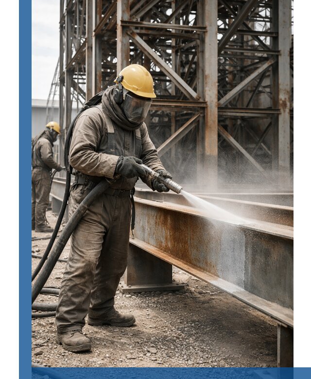 Пескоструйная очистка металлоконструкций в Дубне промышленная