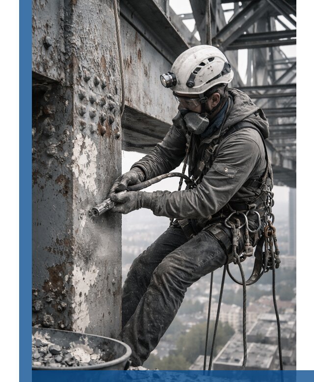 Удаление старой краски с металлических конструкций в Дубне