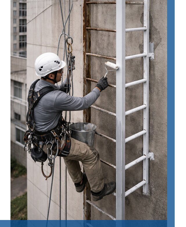 Покраска пожарных лестниц в Дубне от 4594 р. | ВЫСОТНИК-Дбн