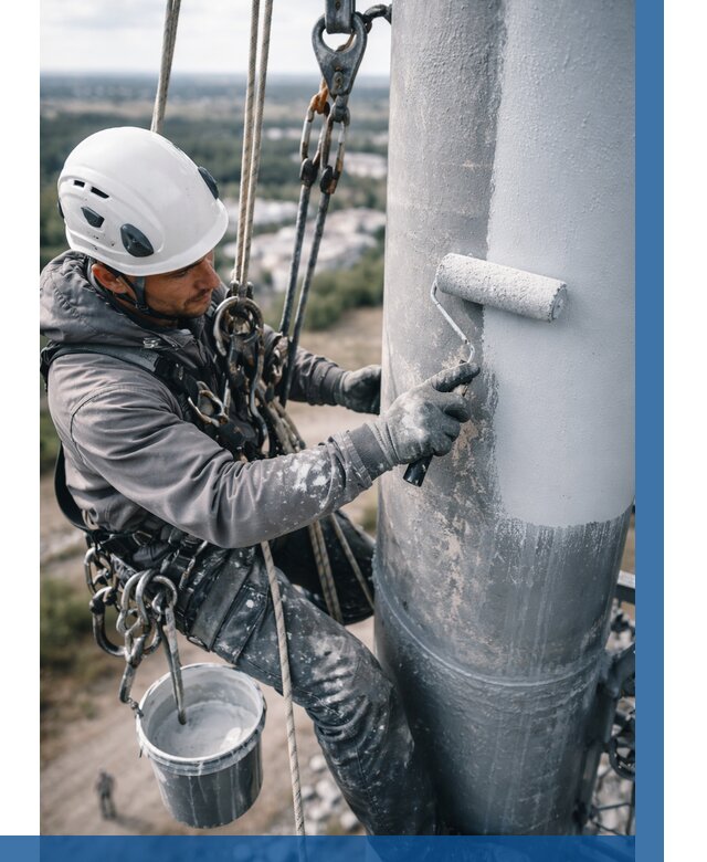 Покраска мачт связи под ключ в Дубне от 868 р. | ВЫСОТНИК-Дбн