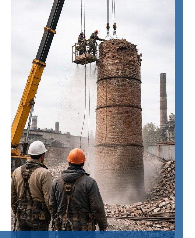 Демонтаж дымовой трубы в Дубне от 91881 р. | ВЫСОТНИК-Дбн, смета