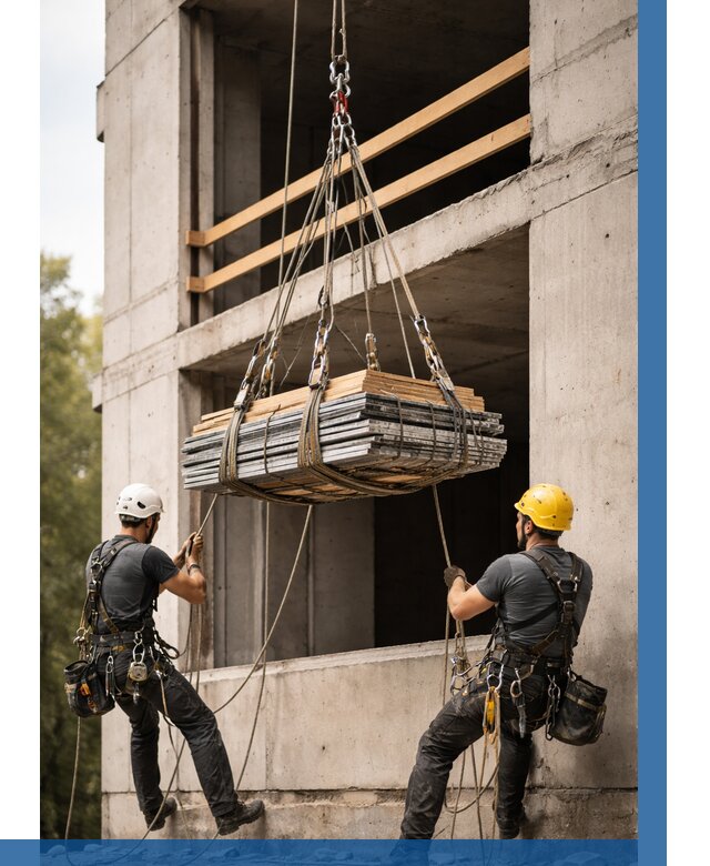 Подъем материала на этаж веревками в Дубне от 1531 р. | ВЫСОТНИК-Дбн