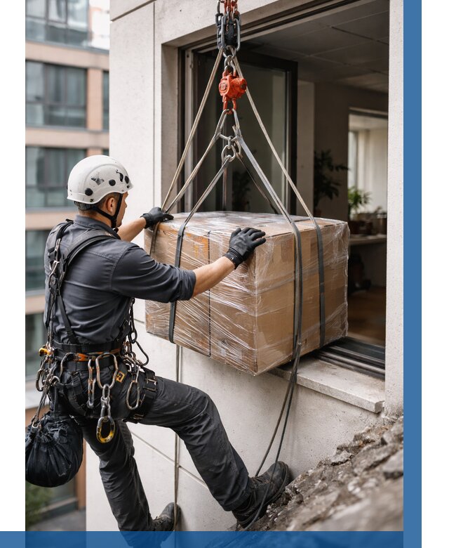 Подъем груза через окно в Дубне от 4594 р. | ВЫСОТНИК-Дбн