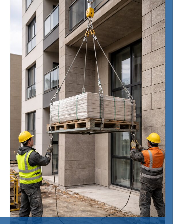 Подъем керамогранита на этаж в Дубне от 3573 р. | ВЫСОТНИК-Дбн