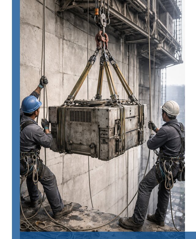 Такелажные работы на высоте, подъем и монтаж грузов в Дубне