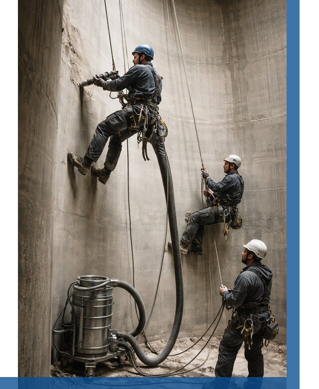 Зачистка силосов в Дубне от 4594 р. Договор и смета ВЫСОТНИК-Дбн