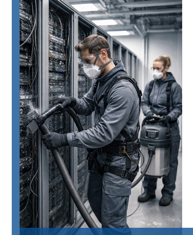 Обеспыливание серверной комнаты в Дубне, профессиональная очистка