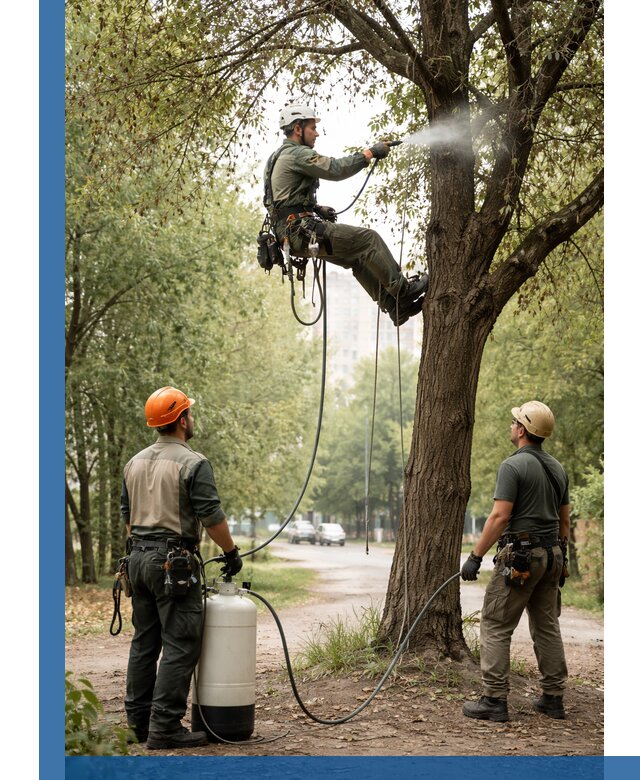 Обработка деревьев от вредителей в Дубне профессиональная защита