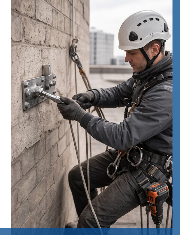 Установка анкерных точек в Дубне от 3573 р. | ВЫСОТНИК-Дбн