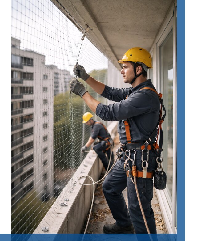 Монтаж сетки от птиц в Дубне от 4594 р. | ВЫСОТНИК-Дбн